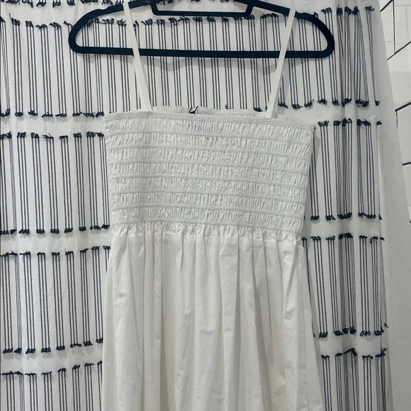 Theory cotton poplin smocked midi dress - new with tags sz m - Picture 7 of 8